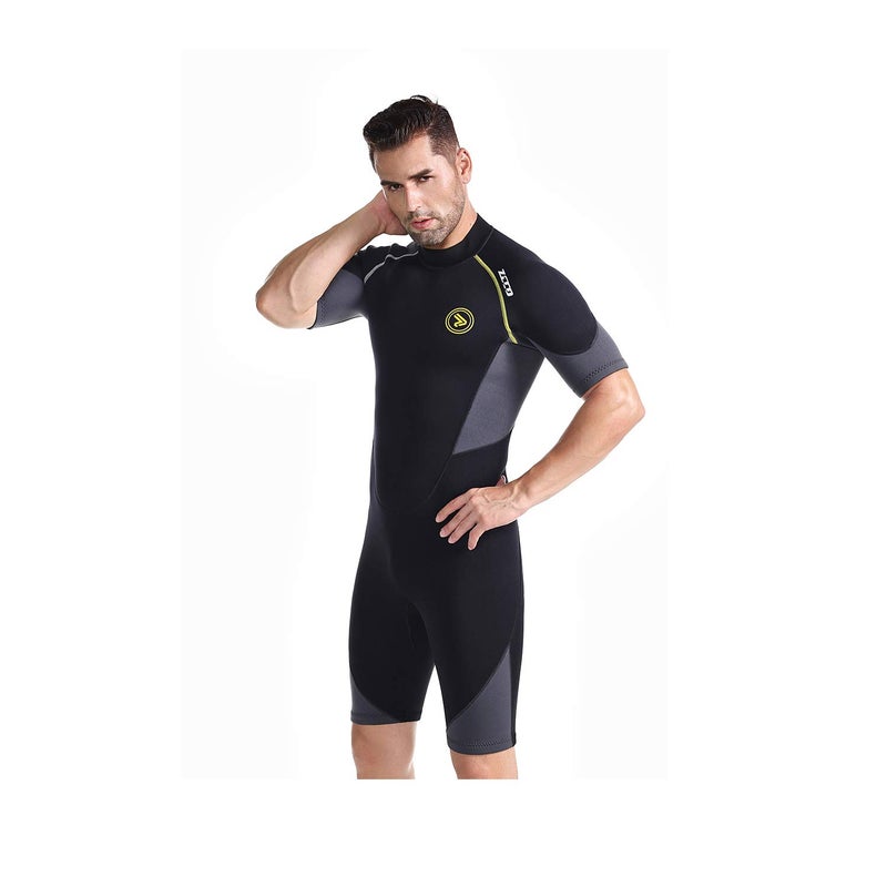 ZCCO Men's Wetsuits 1.5mm Premium Neoprene Back Zip Shorty Dive Skin for Spearfishing,Snorkeling, Surfing,Canoeing,Scuba Diving Suits(M) - Image 2